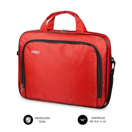 SUBBLIM Maletín Ordenador Oxford Laptop Bag 15,4-16" Red
