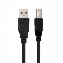 Nanocable 10.01.0102-BK cable USB 1 m 2.0 USB A USB B Negro