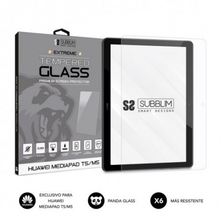 SUBBLIM Protector de Cristal Templado Extreme Tempered Glass HUAWEI MEDIAPAD T5/M5