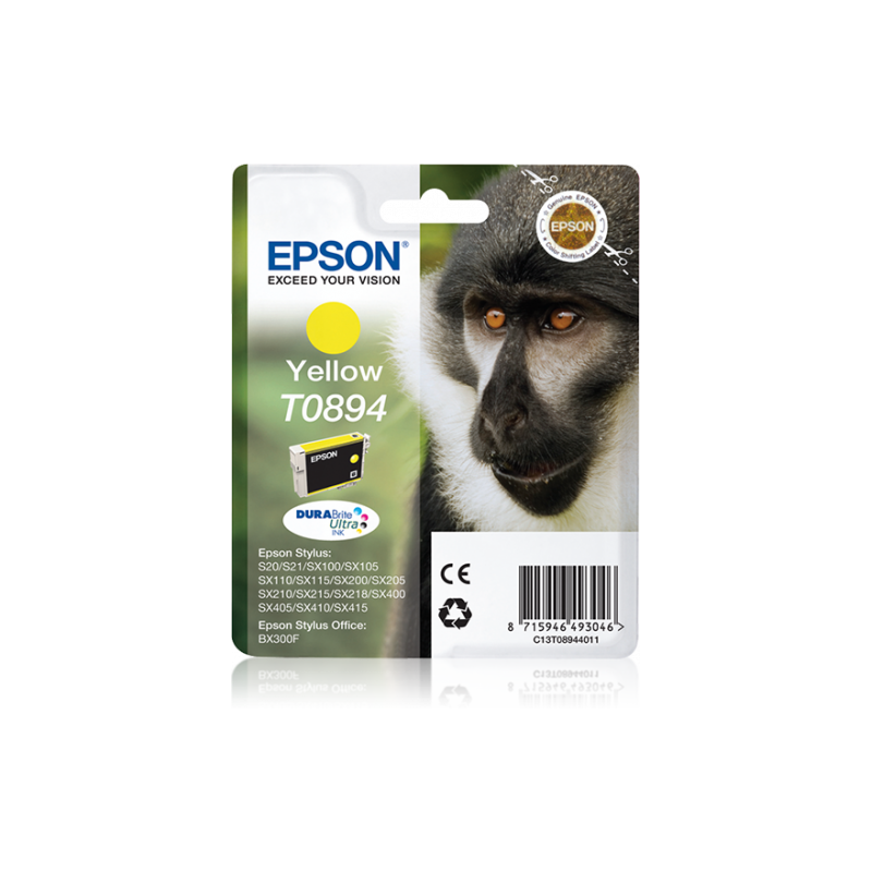 Epson Monkey Cartucho T0894 amarillo (etiqueta RF)