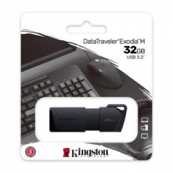 Kingston Technology DataTraveler Exodia M unidad flash USB 32 GB USB tipo A 3.2 Gen 1 (3.1 Gen 1) Negro
