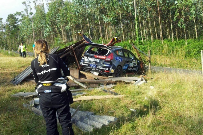 rallye ferrol cristian garcia accidente ford fiesta r5
