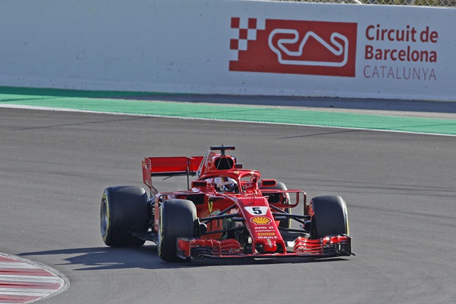 f1 test cataluna ferrari vettel