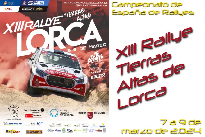 Rallye Tierras Altas Lorca 24 cartela